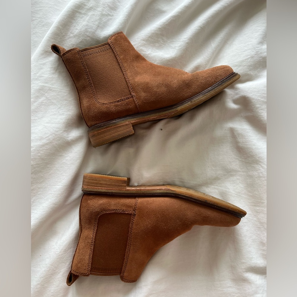 Suede Clarks Chelsea boots - worn once